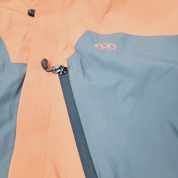 Marker Men's Orange Grey Gore-Tex Long Sleeve Full Zip Windbreaker Jacket Size L - Picture 4 of 15